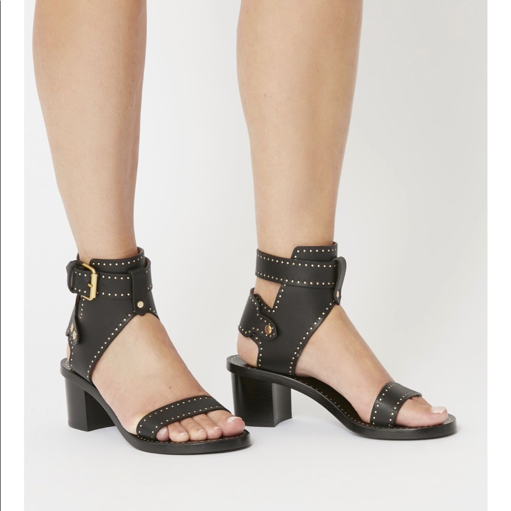 Isabel Marant Jaeryn black studded Sandal SZ 37